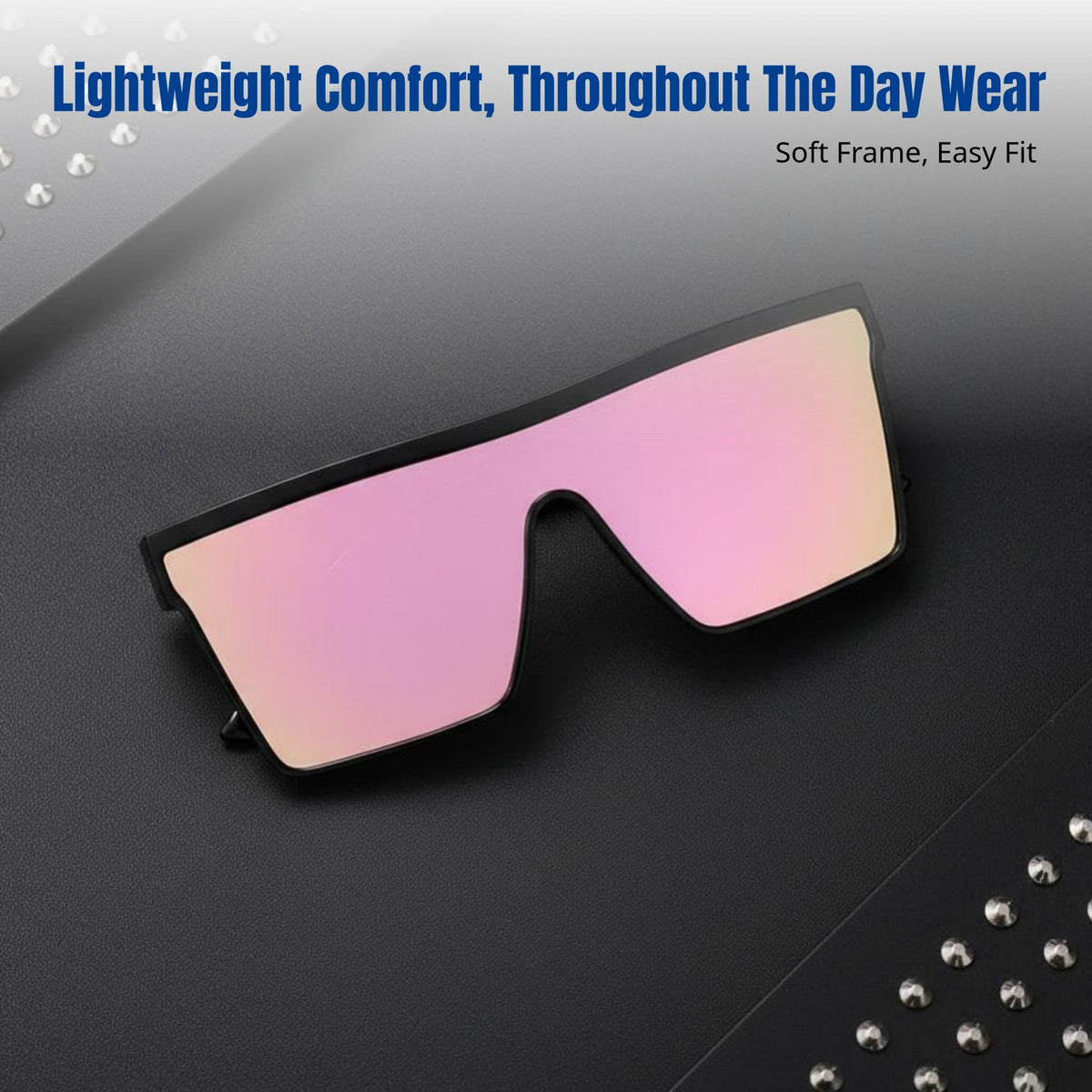 Oversized Grunge Sunglasses, Full Frame, Stylish, Outdoor Cycling, Streetwear