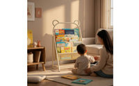 Front-Facing Floor-Standing Kids Book Shelf 4-Tier Children's Book Rack Freestanding Kids' Bookshelf Removable for Playroom