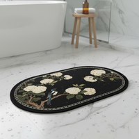 New Chinese Style Diatomaceous Earth Bath Mat Absorbent Quick Dry Non-Slip Floor Mat for Shower Room