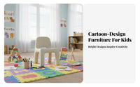 children's Study Desk and Stool Child Design children's Study Table Set Rounded Edges Kids Table and Chair Set for Parents, Home, Daycare