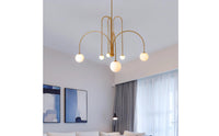 Minimalist Design Modern Chandelier Geometric Design Chandelier Light Decorative Globe Shades Ceiling Fixture for Dining Room