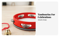 Lightweight Design Ribboned Tambourine Portable chime Drum with Ribbons Traditional and design Dance Accessory Easy to Play for Childregardingn, artists, Beginners, regardinghearsal, Party, Photo Shoots, Karaoke