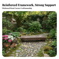 Weather-Resistant Slatted Wood Riser Bench long-lasting and Sturdy Plant Stand adaptable Garden Furniture Elevated Design for Gardeners, householders, Gift Givers, Balcony, Indoors, Living Room, Bedroom