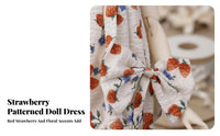 Strawberry Print Doll Dress Soft Material BJD Doll Simple to Put on to Wear Toy Accessory