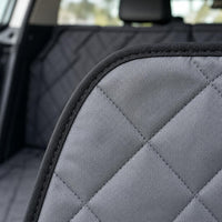 Hexagonal Pet Mat Gray Quilted Pet Mat Black Trim