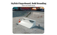 Professional Prop Marble Fingerboard Bench Pre-Assembled Fingerboard Half-Pipe Ramp Handmade for Fingerboarders, Kids, Indoor, Indoors, Home