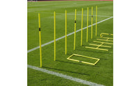 5 Pieces Sectional Soccer Training Pole Plastic Field Marker Pole Quick Setup Slalom Poles Sturdy for Trainers