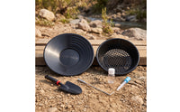 6 Pieces Panning Basin with Sieve Portable Gold Panning Set Compact Bouteille D'aspiration for Hobbyists