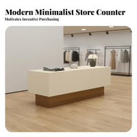 Clothing Store Island Table Modern Minimalist Design Boutique Center Display Multi-Compartment Storage Merchandise Display Counter for Shop Managers