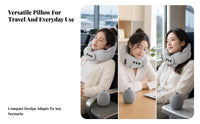 Ice-Silk Inflatable Neck Pillow Storage Container Travel Neck Pillow Lightweight Rest Aid Compact
