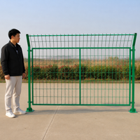 Low Carbon Steel Highway Fencing Panel, Dip Coated Security Fence, 60x60mm Mesh, 3-5mm Wire Road Barrier Panel