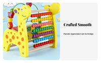 Multi-Functional Toddler Bead Maze Toy Hand-Eye Coordination Wooden Bead Maze Develops Fine Movement Skills for Children 1-3 Years