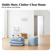 Large Textile Storage Bag High-Capacity Foldable Storage Bag Closure Ed Textile Tote Odorless Foldable Clothes Bin Double