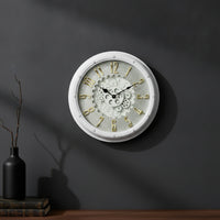 Retro Gear Wall Clock Non-Ticking Industrial Wall Clock Quiet Steampunk for Living Room