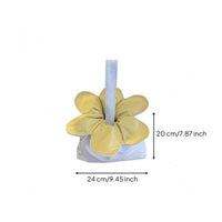 Layered Floral Flower-Shaped Purse Top Handle Flower Bag Gathered Opening Spotted Bag Soft Material