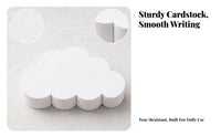 200 Pieces Smooth Writing Surface Pale Sky Puff Cutouts Layered Edges Blank Sky Puff Cards Pre-Cut