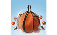 Zippered Single-Shoulder Basketball Bag Round Basketball Bag Soft Structured Mesh Ball Carrier Top Loop