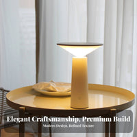 Portable Power Desk Lamp 40° Adjustable Head LED Desk Lamp Dimmable Brightness Minimalist Night Light for Students, Readers, Restaurant, Office, Study
