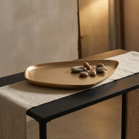 Aluminum Tray Irregular Shape Decorative Serving Tray Shallow rims Metal Dessert Platter