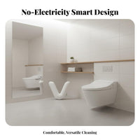 Frontal & Rear Wash Non-Electric Bidet Toilet Seat Comfortable Washing Non-Electric Bidet Double Nozzles Personal Hygiene Device Easy to Install for Adults, Elderly, Seniors, Restroom, Home