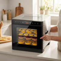 Mesh Trays Stainless Steel Food Dehydrator Internal Light 8 Tray Food Dehydrator Transparent Window Large Fan