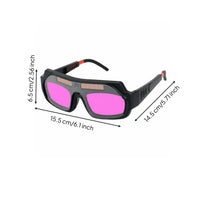 Anti Glare Auto Darkening Metalworking Glasses Light Filtering Solar Powered Metalworking Goggles Auto Darkening Glasses for Welders, Workshop