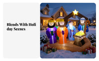 LED Lighting Inflatable Nativity Scene Included Blower Christmas Inflatable Nativity Glowing Star