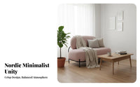 3 Pieces Upholstered Sofa and Loveseat Modern Minimalist & design Lounge Furniture Nordic Design Couch Combo for homeowners, Families, Cafe, Small areas
