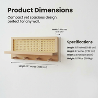 Coat Rack Shelf Wall Mounted, Entryway Key Holder Coat Rack, Wall Mounted Coat Rack for Kitchen, Coat Hooks Wall Mounted, Rack Shelf Wall Mounted