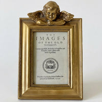 Photo Frame with Baroque Angel Relief Design, Decorative Resin Picture for Family Home Decor for Wall or Tabletop Display