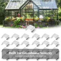 Greenhouse Glass Clips Rust-Resistant Stainless Steel Glazing Clips Greenhouse Pane Fasteners for Gardeners, DIY Enthusiasts, Garden, Outdoor