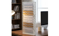 13-Tier File Rack Painted Coated Metal Mesh File Organizer Frame Vertical Tray Organizer