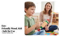 musical education approach Compatible Croaking Frog Guiro Early Music Education Croaking Frog Rasp touch Stimulation Percussion Instrument hardwood Wood Carving for Children, Preschoolers, Kindergarten, Daycare center, Classroom, Playroom