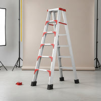 Step Ladder Ladder Aluminum Double-Sided Ladder Non-Slip for Homeowners, Photographers, Home Maintenance, Indoor Work, Photography Studio