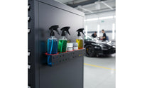 Car Detailing Organizer Space Saving Spray Bottle Storage Rack Easy to Install Car Detailing Bottle Holder for Professionals, Workshop, Garage