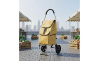 Aluminum Shopping Cart Lightweight Portable Grocery Trolley Easy to Fold for Market