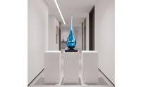 Teardrop Sculpture Modern Sculpture with Marble Base Sleek Abstract Statue for Entryway