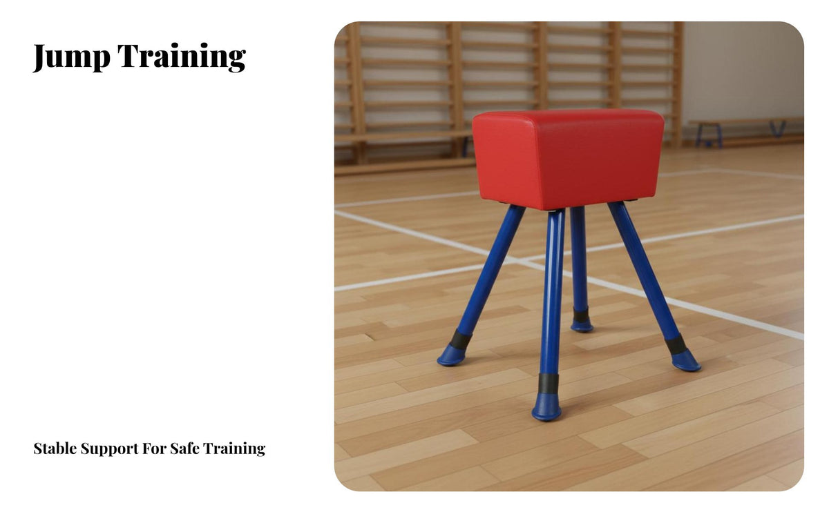 Padded Top Gymnastics Jump Ing Buck Non-Slip Feet Jumping Training Equipment Multiple Sizes Available Adjustable Height Training Jump Sturdy Construction for Gymnasts, Students, Beginners, Gymnasium, School, Playground, Home