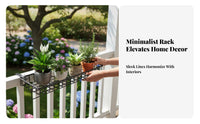 Railing Planter Basket Easy Installation Railing Plant Basket Weather-Resistant