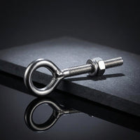Home Improvement Wall Hook in 304 Stainless Steel, Heavy Duty Ceiling Hook with Washer and Nut, Secure Bolts for DIY Hardware, Hook Bolt