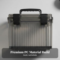 Transparent Camera Storage Box Multi-Functional Lockable Hard Shell Case Dustproof Portable Gear Container for Photographers, Collectors, Travel