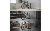 Foldable Bike Parking Stand Spring-Loaded Bike Floor Stand Adjustable Bike Parking Rack Compact for Apartment