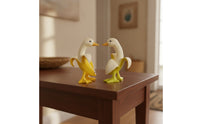 2 Pieces Banana Duck Statue Quirky Amusing Fowl Figurine Sculpture Funny Decor for Adults, Shelf