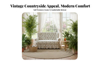 French Country design Floral Print Highrear Chair Vintage Design Floral Print tall rear Armchair Button-Tufted rearrest Indoor Seating Skirted Base for Book Lovers, Interior Designers, Small Apartment, Living Room, Bedroom, perusing alcove