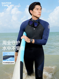 WaterTime潜水服男水肺自由潜湿衣专业深潜3MM保暖防寒连体水母服