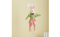 Easter Bunny Scarecrow Festive Straw Rabbit Decoration Handmade Look