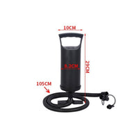 Corrugated Hose Manual Air Pump Two Nozzle Adapters Hand Pump Inflator Top Handle Mini Inflator Stable Base