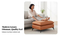Upholstered Ottoman Removable and Cleanable Upholstered Stool with Legs Minimalist Design Detachable Pad for Adults, Entryway