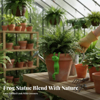 Resin Frog Statue Cute Design Funny Resin Frog Creative Poses Flower Pot Statue for Balcony, Desktop