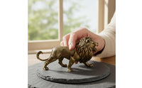 Lion Figurine Decorative Lion Statue Vintage Tabletop Figurine for Collectors, Desk